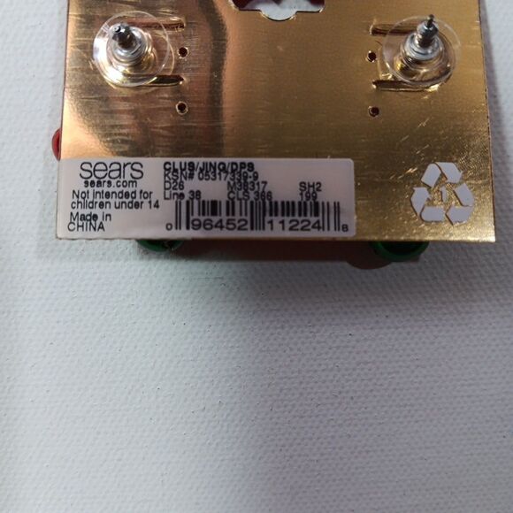 Holiday Earrings Pierced Post Multicolor costume jewelry - Picture 4 of 4